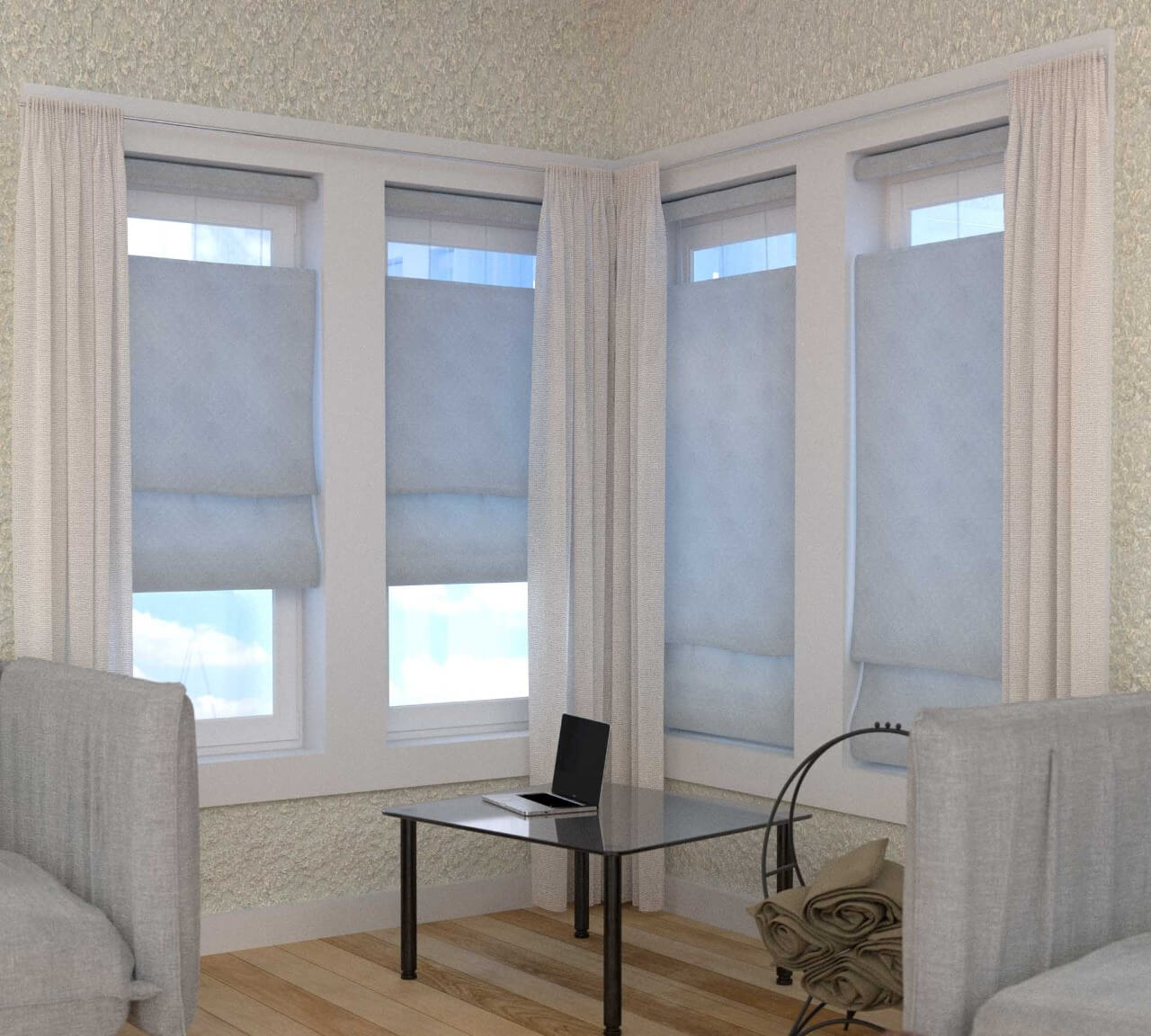 Exquisite Flat Fold Top Down Bottom Up Roman Shades with the best